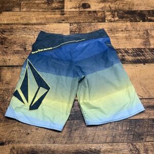 Volcom Board Shorts Swim Trunks‎ Ombre Graphic Waistband Size 32